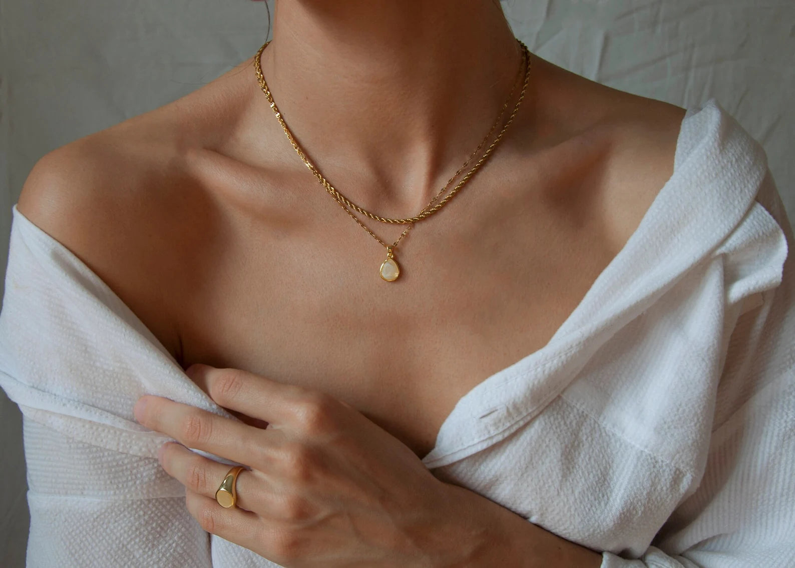 Raw Moonstone Necklace